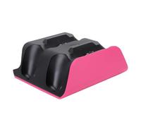 Sxhlseller Estación de Carga del Controlador Apta para Controladores Edge, Base de Carga de Consola Dual con Cable USB y Soporte de Almacenamiento, Indicadores LED para el Estado de (Rosa Negro)