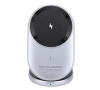 Sxhlseller Estación de Carga Inalámbrica Rápida Multifuncional para Auriculares de Reloj de Teléfono, Cargador de Escritorio de Compatibilidad Universal para Dispositivos iOS, Compuesto ABS Blanco