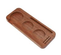Sxhlseller Estación de Manipulación de café de Nogal |Almacenamiento para Portafiltros y Accesorios de 51 Mm, Diseño de Ranura para Organización del Mostrador de Cafetería en Casa