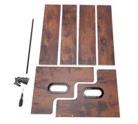Sxhlseller Estante de Exhibición de Botellas de Licor de Encimera de 4 Niveles | Estante Organizador de Madera para Bar en Casa, Soporte Retro para Sirope para Whisky y Vino, Tablero de Densidad
