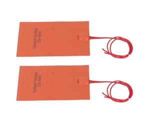 Sxhlseller Estera Calefactora de Silicona Flexible, Manta Eléctrica Avanzada de Calentamiento Rápido a Prueba de 200 ℃, para Aplicaciones Industriales, 2 uds., 3,94x5,91 Pulgadas