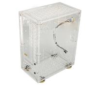 Sxhlseller Estuche Mini ITX, Estuche para Mini PC con Panel Acrílico Transparente, Enfriamiento de 360 Grados, Capacidad de 4,3 L, Almohadillas Acolchadas para los Pies Estuches para