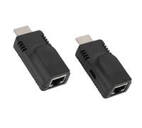 Sxhlseller Extensor de Interfaz Multimedia HD, sobre un Cat5e 6 1080P At.Distancia de Transferencia de 60 Hz y 196,85 Pies para Proyector de PC HDTV, Extensor HDMI a RJ45