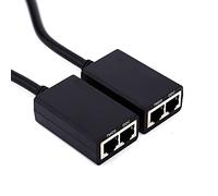 Sxhlseller Extensor sobre CAT5e CAT6, Repetidor de 30M, 1080P, LAN, Ethernet, Transmisor de Señal Balun, Receptor, Compatible con Ajuste Automático 480i-1080p