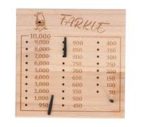 Sxhlseller Farkle Juego de Bandejas para Dados, Bandeja Redonda de Madera de Pino de 30 Cm con 6 Dados y Bolsa de Almacenamiento para Desarrollar Habilidades Matemáticas en Familia y Actividades de