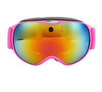 Sxhlseller Gafas de esquí, para Niños, Niñas, Niños, Gafas de Snowboard de Nieve Ajustables, Protección UV Antivaho a Prueba de Viento, Lente de Policarbonato con Revestimiento de Doble Capa (Rosa)