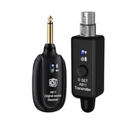 Sxhlseller Guitarra Transmisor Inalámbrico Receptor Micrófono Inalámbrico con XLR Cero Pérdida 24 bits 48KHz Frecuencia 2.4GHz Alcance de 100 Pies Batería 10H Baja Latencia para Conciertos y