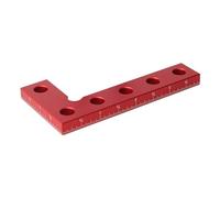 Sxhlseller Herramienta de Búsqueda Central Cuadrada Pequeña y Precisa con Superficie Roja Anodizada Mecanizada CNC, Cuadrado de Medición Rápida de 90 Grados para Carpintería, Compacta y Liviana