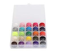 Sxhlseller Hilos de Coser Coloridos con Bobinas de Plástico, Estuche Organizador Transparente de 36 Rejillas para Bordado Hecho a Mano en el Hogar y Kit de Accesorios para Máquinas de Coser