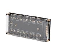 Sxhlseller Hub ARGB de 10 Vías, 5 V, 3 Pines, Concentrador Divisor RGB con Carcasa Acrílica, Concentrador de Ventilador RGB Universal de 10 Puertos con Cable de Placa Base, de Luz Alimentado por para