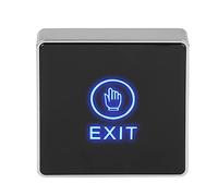 Sxhlseller Interruptor de Botón de Liberación de Salida Táctil para de Control de Acceso de Puerta, Panel de Plástico DC12V con Luz LED Azul para Instalación en Marco Estrecho o Pared, NO COM