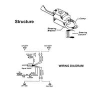 Sxhlseller Interruptor de Señal de Giro Universal, Reemplazo del Interruptor de Señal de Giro del Automóvil de 12 V con Soporte de Columna Cromado para Vehículos Street Hot Rod y Muchos Otros