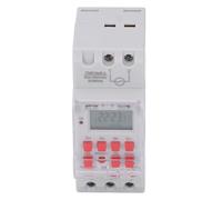 Sxhlseller Interruptor Temporizador Programable de 7 Días, Montaje en Carril DIN de 30 A y 35 Mm con Pantalla LCD y Batería Integrada para Control Programación Automática de Aparatos Eléctricos