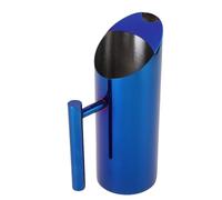 Sxhlseller Jarra de Agua de Acero Inoxidable de 1 Litro, Moderna Jarra de Metal con Protector de Hielo, Cuerpo Recto, Recipiente de Bebidas con Boquilla a Prueba de Derrames para Cóctel, té (BLUE)