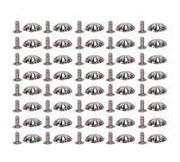 Sxhlseller Juego de 40 Remaches de Plata Envejecida |Perno Redondo de Flor de 12mm y Base de Trompeta de Hierro para Ropa Artesanal de Cuero, Sujetadores para Jeans, Chaqueta, Cinturón, Bolsa