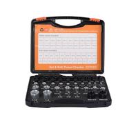 Sxhlseller Juego de Comprobadores de Roscas de Pernos y Tuercas, 44 Piezas, Calibres de Roscas de Acero Al Carbono para Espacios Estrechos, para Fontaneros y Reparadores