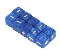 Sxhlseller Juego de Dados de Operación Matemática Más Menos, Dados de Plástico Educativos para Enseñanza Infantil, 20 Piezas (Blue)