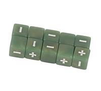 Sxhlseller Juego de Dados de Operación Matemática Más Menos, Dados de Plástico Educativos para Enseñanza Infantil, 20 Piezas (Verde Claro)