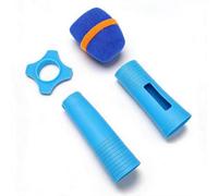 Sxhlseller Juego de Fundas para Mango de Micrófono con Parabrisas, Anillo Antideslizante, Protege del óxido y Mejor Agarre en Invierno, Se Adapta a la Mayoría de Micrófonos Inalámbricos (BLUE)