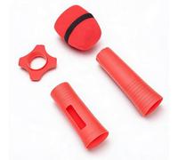 Sxhlseller Juego de Fundas para Mango de Micrófono con Parabrisas, Anillo Antideslizante, Protege del óxido y Mejor Agarre en Invierno, Se Adapta a la Mayoría de Micrófonos Inalámbricos (rojo)