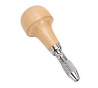 Sxhlseller Juego de Mandril de Tornillo de Banco, 6 Mangos de Madera y Mandriles de Cobre para Fabricación de Modelos de Joyería, Ensamblaje Electrónico, Artesanía de Cuentas de Resina de Madera,