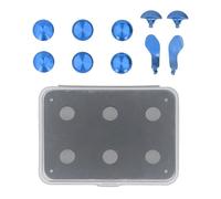 Sxhlseller Juego de Paletas de Joystick de Metal con 6 Joysticks Analógicos y 4 Paletas para Controlador Inalámbrico Edge, Kit de Reemplazo de Agarre Texturizado de Acero Inoxidable (Blue)