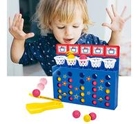 Sxhlseller Juego de Rebote y Enlace, Juguete de Juego de Mesa de Tiro con Reinicio de Resorte, 5 de Conexión para Fiestas Infantiles, de Habilidad y Suerte para Estimular la (Color