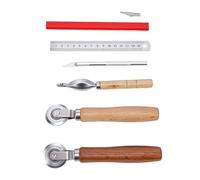 Sxhlseller Juego de Rodeles de Cartón con de Madera |Herramienta para Cambiar el Tamaño de Cajas para Plegado de Cartón Corrugado, Manualidades, Embalaje, Encuadernación, Fabricación de Cajas de