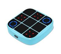 Sxhlseller Juego Tic TAC Toe, Juego de Rompecabezas Electrónico Portátil 4 en 1 Tic TAC Toe, Juegos de Mesa de Viaje Portátiles con 5 Divertidos Juegos de Memoria Cerebral para Adultos, (Cian)