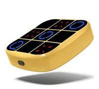 Sxhlseller Juego Tic TAC Toe, Juego de Rompecabezas Electrónico Portátil 4 en 1 Tic TAC Toe, Juegos de Mesa de Viaje Portátiles con 5 Divertidos Juegos de Memoria Cerebral para Adultos, (Yellow)