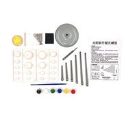 Sxhlseller Juguete Científico Educativo de Aprendizaje para niños: Modelo de Solar de 9 Planetas Grandes con Pintura, Pincel y Bloques Apilables, Mejora el Pensamiento Lógico y la Coordinación