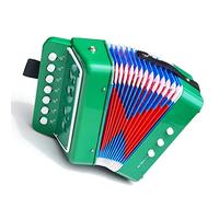 Sxhlseller Juguete de Acordeón, Instrumento Musical de Acordeón para Niños 2 Bajos 7 Teclas para Niños Infantiles con Material Plástico (GREEN)