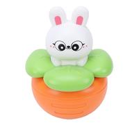 Sxhlseller Juguete Oscilante para Bebés, Juguete Rodante Sensorial |Wobbler Seguro del ABS Roly Poly de la Zanahoria con la Campana para el Desarrollo del Niño Recién Nacido, Regalo de la Educación