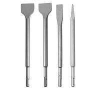 Sxhlseller Kit de Brocas de Cincel de Martillo Eléctrico Resistente de Vástago Redondo para Estructura de Hormigón, Rompe Estructuras de Manera Eficiente para Trabajadores de la Construcción 4 Piezas