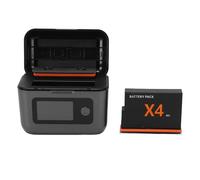 Sxhlseller Kit de Cargador de Batería para Cámara para X4 Air, Concentrador de Carga de Batería Dual con Pantalla LCD y Almacenamiento, Juego de Cargador de de 2 Vías para X4 Air
