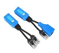 Sxhlseller Kit de Inyector y Dispensador PoE Pasivo, Adaptador de Cable Combinador Divisor RJ45 con Conector CC de 5,5 X 2,1 Mm para Cámaras de Seguridad IP y Puntos de Acceso Inalámbricos