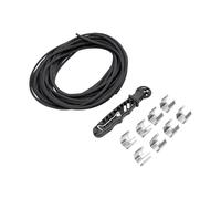 Sxhlseller Kit de Reemplazo de Estrías de Pantalla de 15M |Ranura de Ventana de Goma de 3,5 Mm con Rodillo y Gancho para Puertas, Patios, Vehículos Recreativos y Piscinas