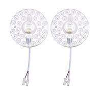 Sxhlseller Kit de Reequipamiento de Luz LED para Ventilador de Techo, Tablero de Repuesto de Luz de Techo LED Magnético de Aluminio de 12W para Luces de Pared, Colgante, 2 uds. (Redonda)