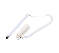 Sxhlseller Lápiz Capacitivo para Pantalla Táctil de Motocicleta con Punta de Silicona de Alta Sensibilidad, Cordón y Soporte con Resorte Anticaída, Color Blanco Crema, Lápiz Capacitivo a Prueba de