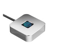 Sxhlseller Lector de Huellas Dactilares USB para PC, Dongle de Escáner Biométrico de Huellas Dactilares de Reconocimiento Rápido, Registrador de USB Portátil con Toque de (Silver)