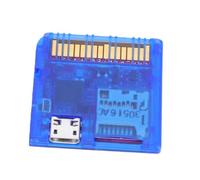 Sxhlseller Lector de Tarjetas Flash para Juegos de Código Abierto, Microcontrolador RP2040, Carga de Alta Velocidad de 6 MB/s, Fuente de Alimentación Dual, Firmware Actualizable, Micro USB, (Azul