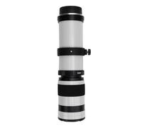 Sxhlseller Lente de Enfoque Manual Duradero de 420-800 Mm Teléfono para la Cámara F de Monte SLR, Lente de Zoom para Fotografía de Luna (White)