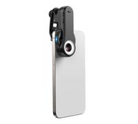 Sxhlseller Lente de Microscopio Portátil para Teléfono, Lente de Microscopio de Teléfono de Vidrio óptico de Aleación de Aluminio 40X 80X 120X CRI 92 Clip Recargable para Estudiantes