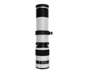 Sxhlseller Lente Tele, Lente Telo Zoom de 420 a 800 Mm E Monte F8.3 para Cámara sin Espejo (White)