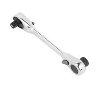 Sxhlseller Llave de Trinquete de Doble Cabeza con Accionamiento de 1/4" y Hexagonal de 1/4", Giro de 5° de 72 Dientes, Liberación Rápida, Acero CRV, Herramienta Manual Compacta de 107 Mm