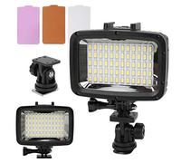Sxhlseller Luz de Vídeo LED Impermeable de 40 M |Luz de Relleno Subacuática de 60 LED 5500-6000K 1800LM para Cámara SLR con Tableros de Suave