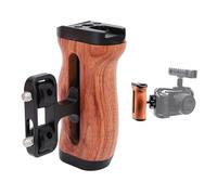 Sxhlseller Mango de Jaula de Cámara de Madera Universal con Hilo de 1/4 de Pulgada y Soporte de Zapato Frío, Manija Lateral Ergonómico para Plataforma de Video DSLR y Accesorios de