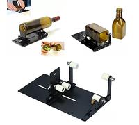 Sxhlseller Máquina Cortadora de Botellas de Vidrio, Kit de Herramientas de Bricolaje de Acero Inoxidable Ajustable para Manualidades y Reciclaje de Botellas con, Broca y Papel de Lija Incluidos