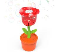 Sxhlseller Máquina de Burbujas Interactiva con Luz de Sonido para Fiesta de Cumpleaños de Verano, Operación con un Botón, Luz de Respiración Colorida para Juegos Divertidos (rojo)