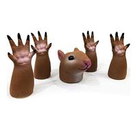 Sxhlseller Marionetas de Dedo de Animales de Goma Suave para Niños |Juego de Muñecos Narradores de 5 Piezas para Espectáculos (Ardilla)